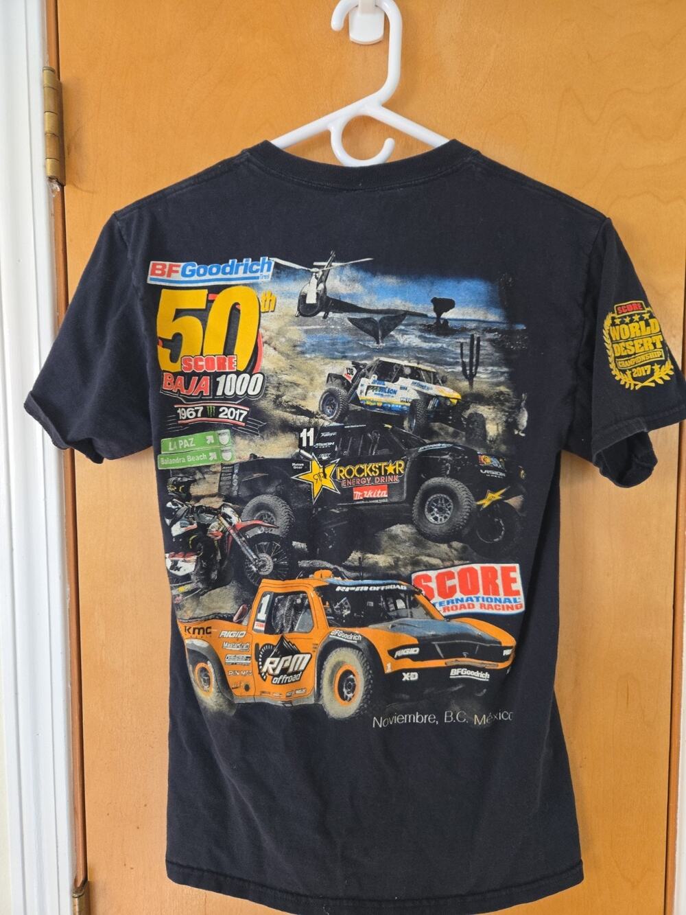 2017 Baja 1000 Score Off-Road Racing T-Shirt Race Wear Black Small